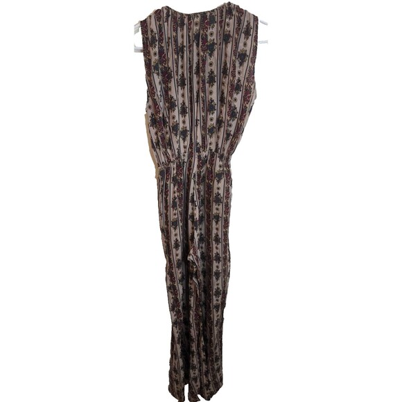 NOVELLA ROYALE Lana Jumpsuit Rayon Floral Elastic Waist Handmade Size XS - Picture 4 of 14